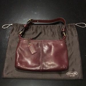 Coach Bleeker Tattersall Leather Shoulder Bag